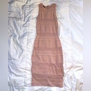 Blush pink Sleeveless long midi dress